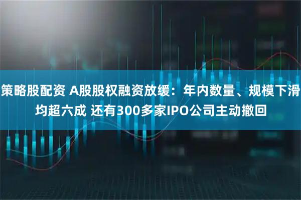 策略股配资 A股股权融资放缓：年内数量、规模下滑均超六成 还有300多家IPO公司主动撤回